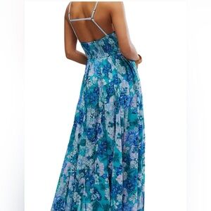 Floral Blue Maxi Dress